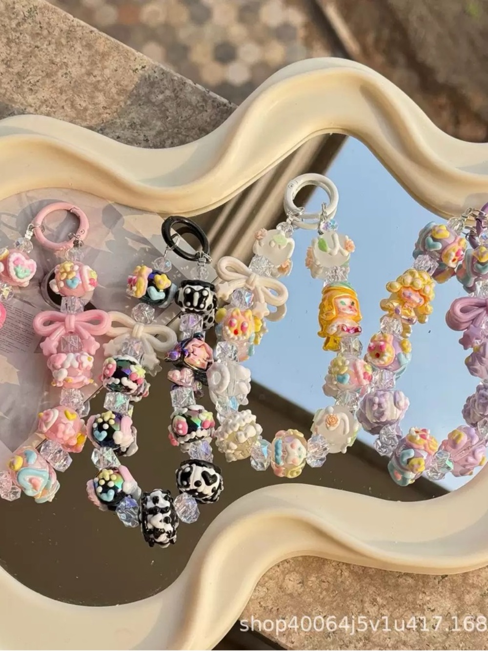 Popmart Skullpanda Multicolor Beaded Key Chain& Phone Chain